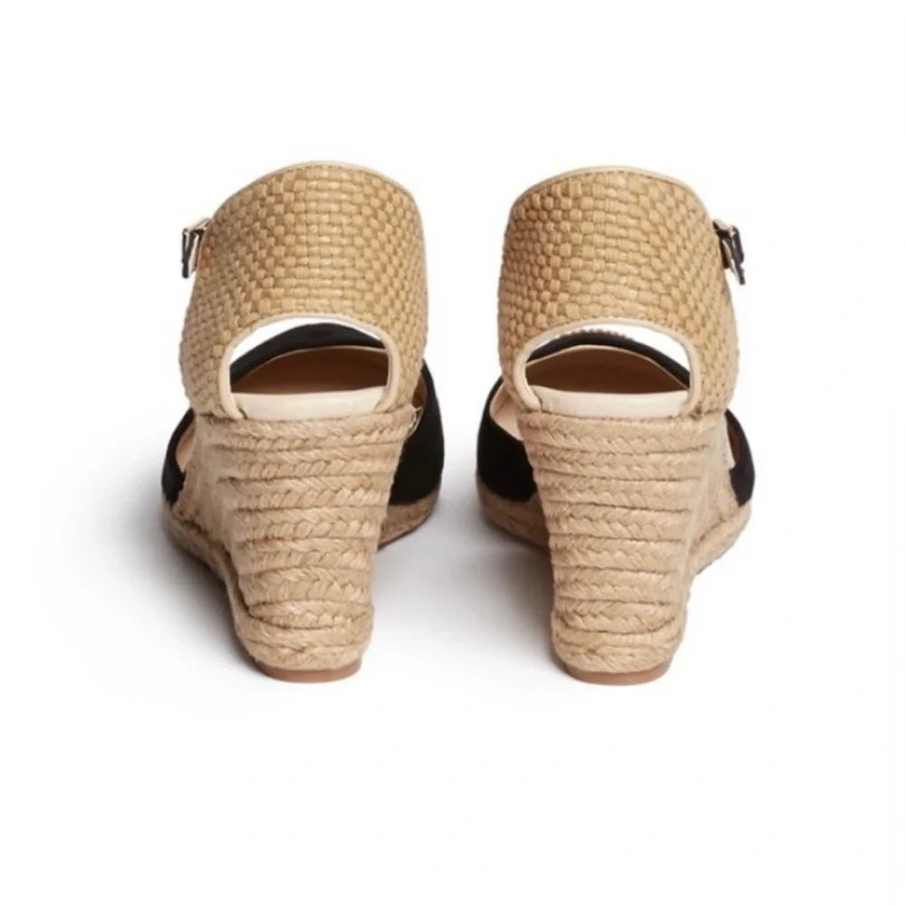 SAM EDELMAN Black Harmony Espadrille, 3.5 inch Heels, Wedge Sandal